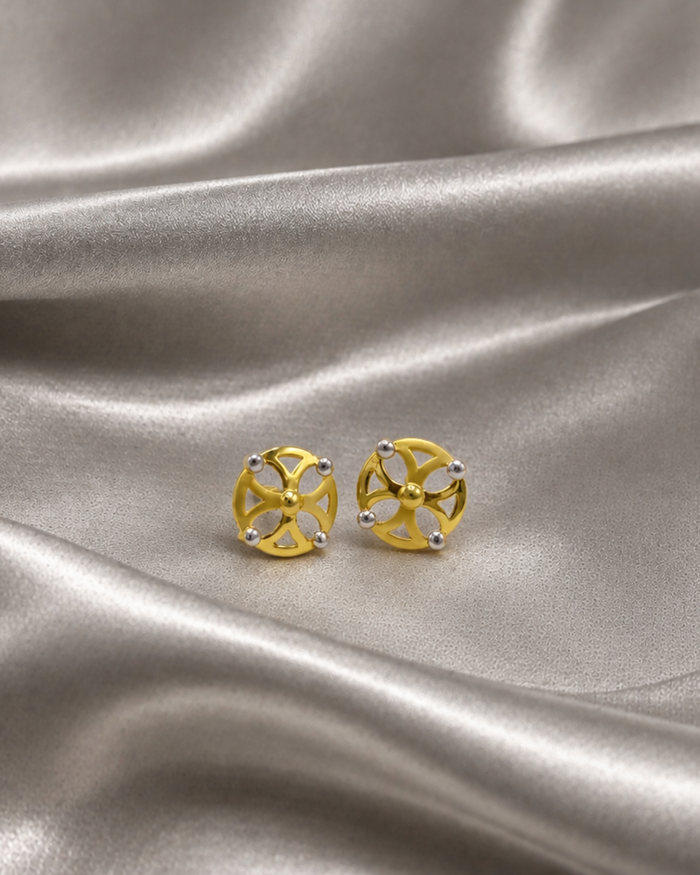 Two-Tone Golden Openwork Wheel Studs