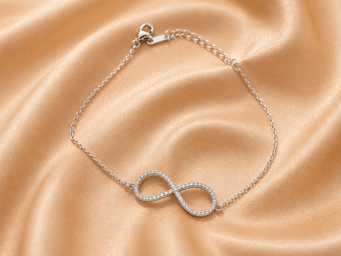 Silver Double Infinity Bracelet
