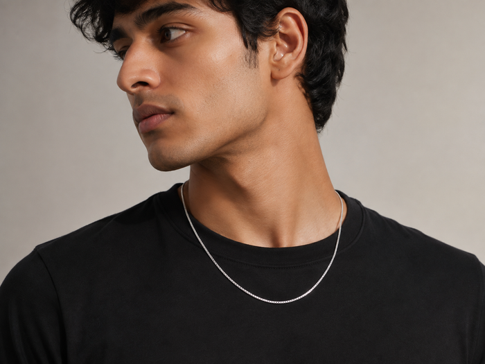 Silver Slim Box Link Chain