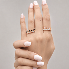 Golden Wide Marquise Eternity Band Ring