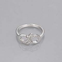 Silver Bold Pave Infinity Ring