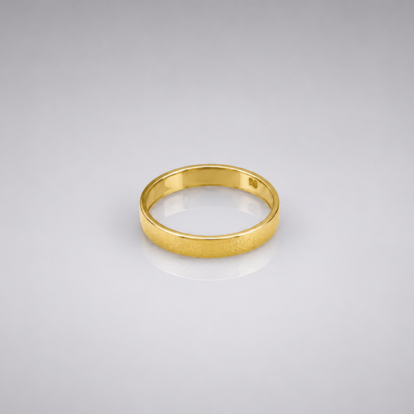 Golden Slim Plain Band Ring