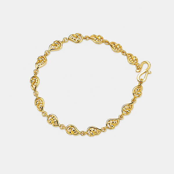 Golden Petite Openwork Link Bracelet