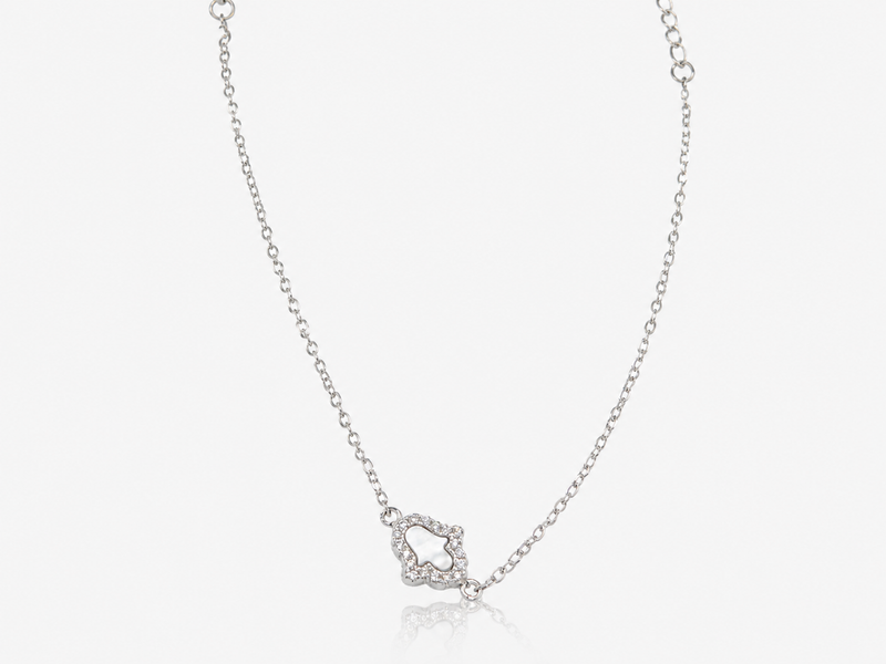 Silver Hamsa Hand Chain Bracelet