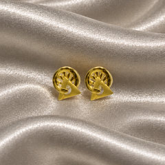 Golden Mini Spiral Studs