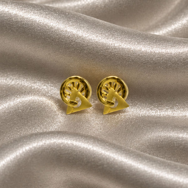 Golden Mini Spiral Studs