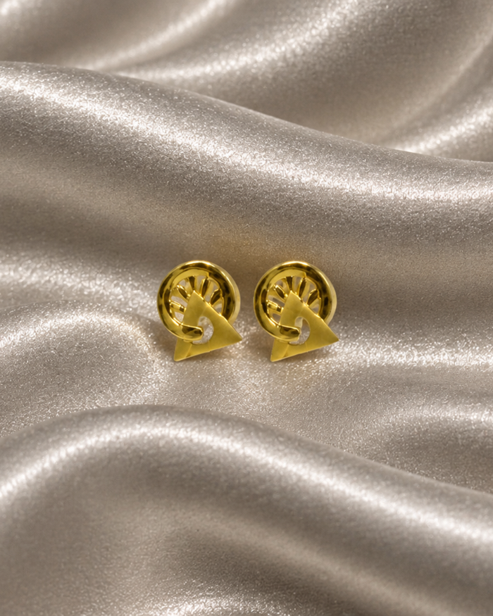Golden Mini Spiral Studs
