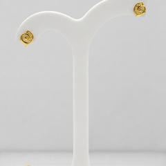 Golden Swirl Paisley Studs