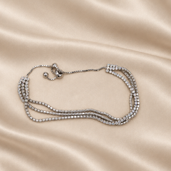 Silver Double-Chain Layered Bracelet