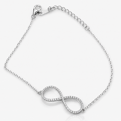 Silver Double Infinity Bracelet