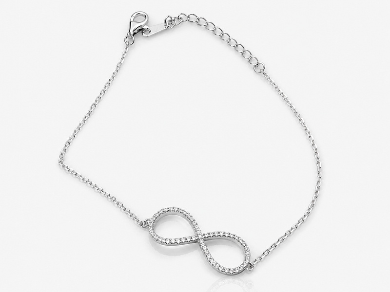 Silver Double Infinity Bracelet