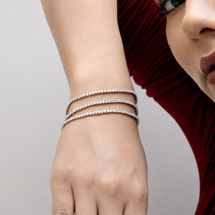 Silver Double-Chain Layered Bracelet