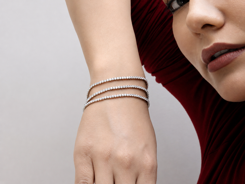Silver Double-Chain Layered Bracelet