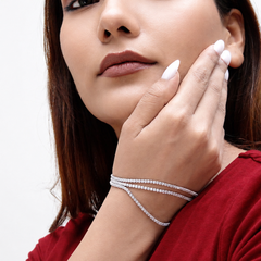 Silver Double-Chain Layered Bracelet
