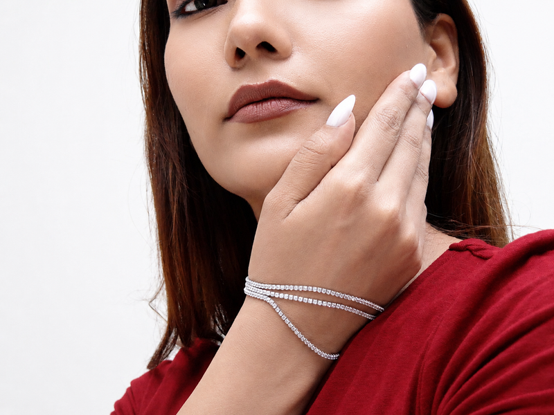 Silver Double-Chain Layered Bracelet