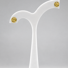 Golden Round Openwork Knot Studs