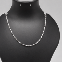 Silver Twisted Rope Chain for Men