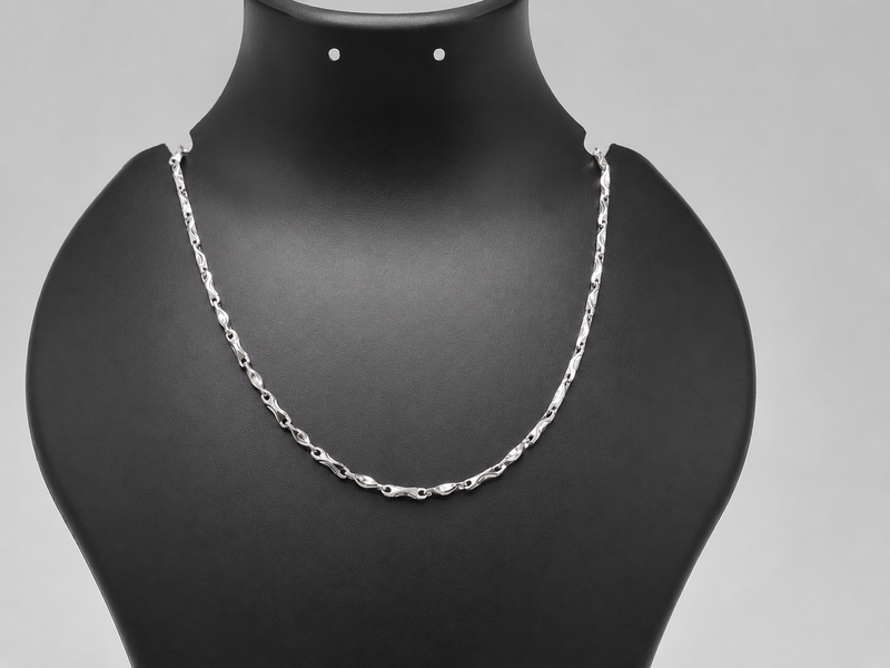 Silver Twisted Rope Chain for Men