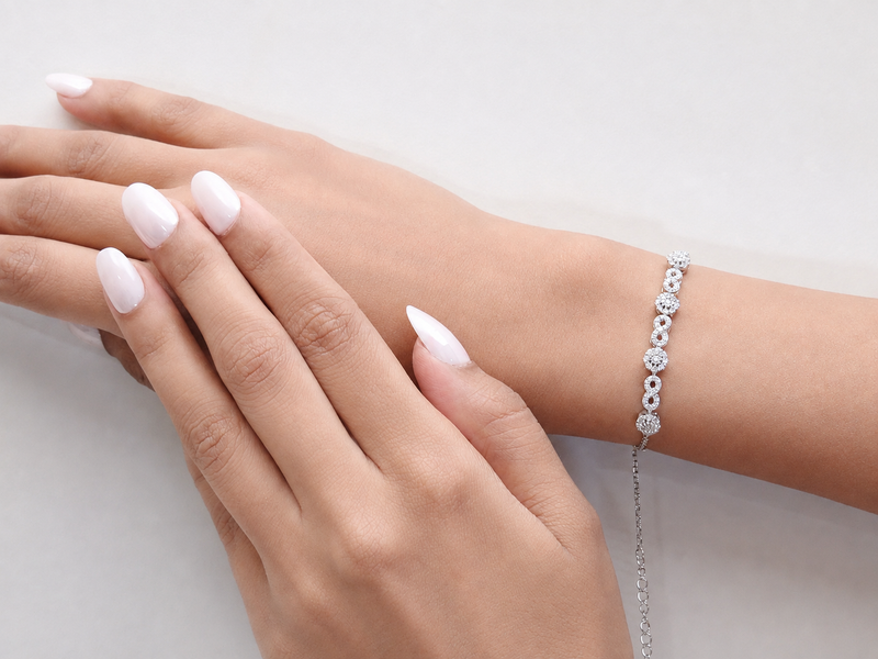 Silver Graduated Crystal Tennis Bracelet