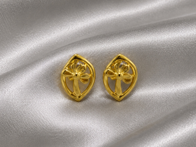 Golden Mini Knot Studs