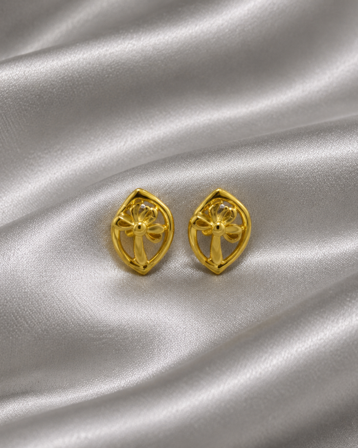 Golden Mini Knot Studs