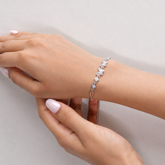 Silver Butterfly Crystal Bracelet