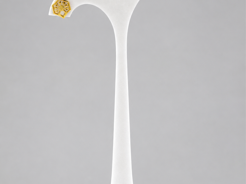 Two-Tone Golden Hexagon Openwork Studs