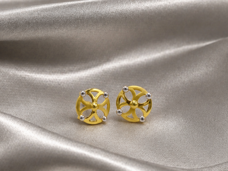 Two-Tone Golden Openwork Wheel Studs