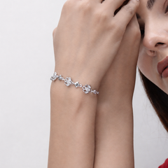 Silver Floral Vine Bracelet