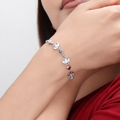 Silver Floral Vine Bracelet