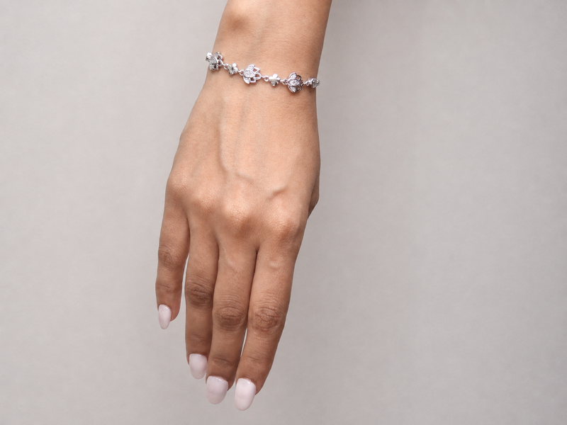 Silver Floral Vine Bracelet