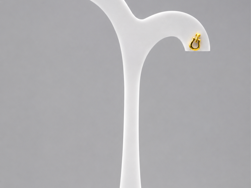 Two-Tone Golden Buckle Knot Studs