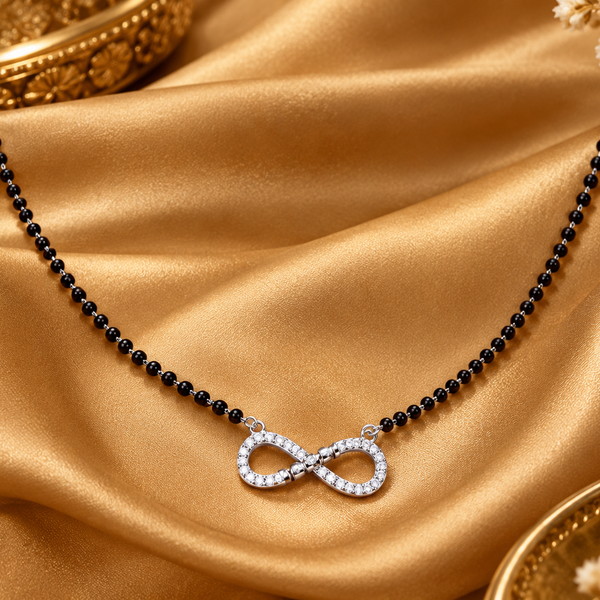 Silver CZ Infinity Mangalsutra