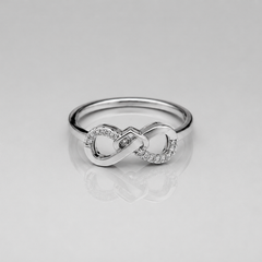Silver Pave Infinity Ring