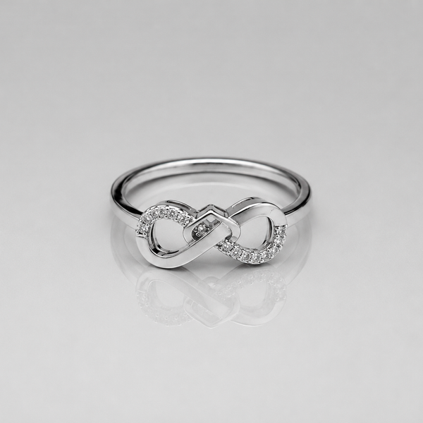 Silver Pave Infinity Ring