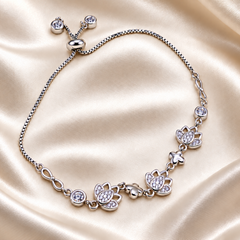 Silver Floral Vine Bracelet