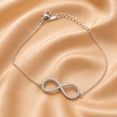 Silver Double Infinity Bracelet
